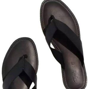Madewell Black The Boardwalk Chunky Thong Sandals